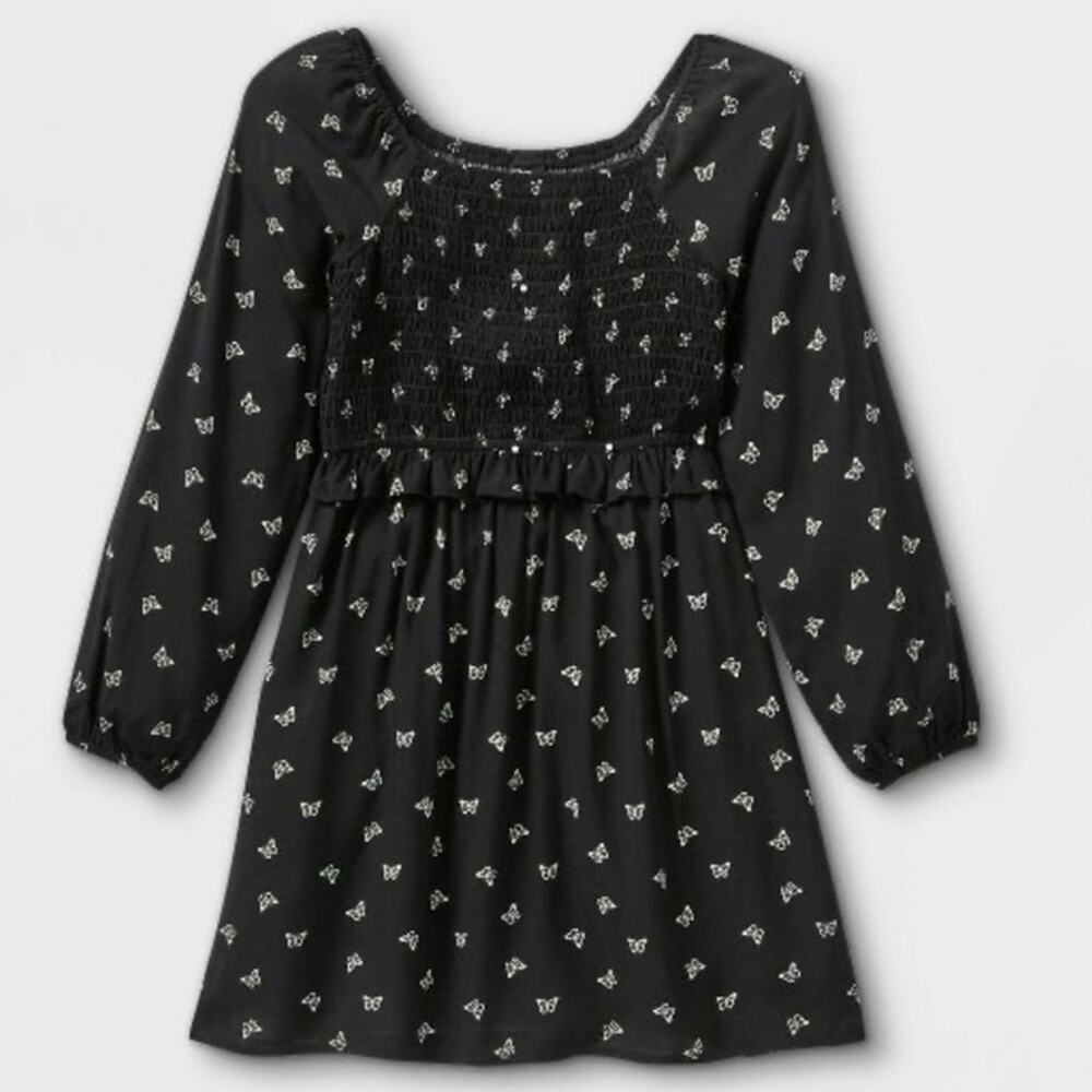 Girls Dress Size XL 14 16 Smocked Butterfly lightweight Dress NWT Art Class